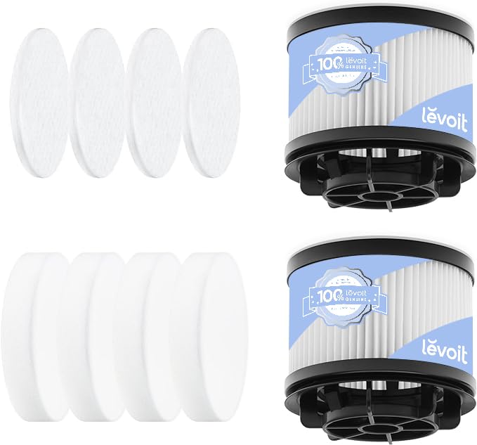 Levoit LVAC-200 Vacuum Cleaner Replacement Filter - 4 Pre-Motor & 2 Post-Motor Filters, White  
Levoit LVAC-200 Vacuum C