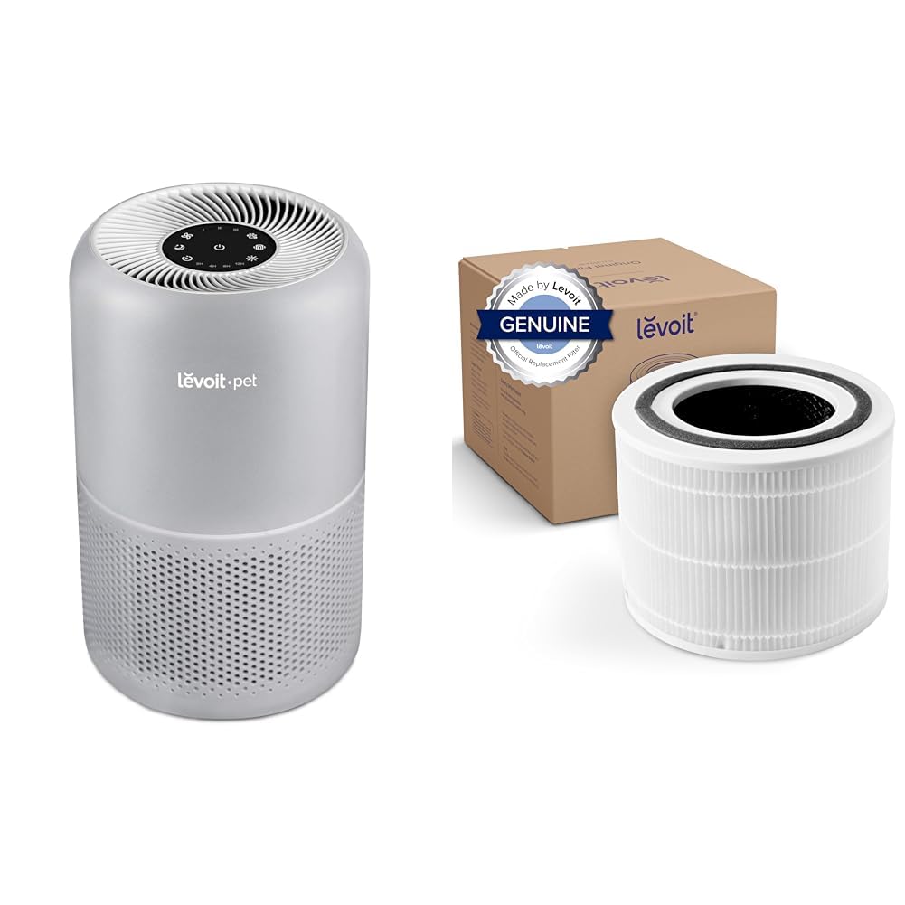 Levoit Air Purifiers for PetsLarge Room BedroomEfficient Activated Carbon Filter + Replacement Filter 300 + 3-In-1 Effic