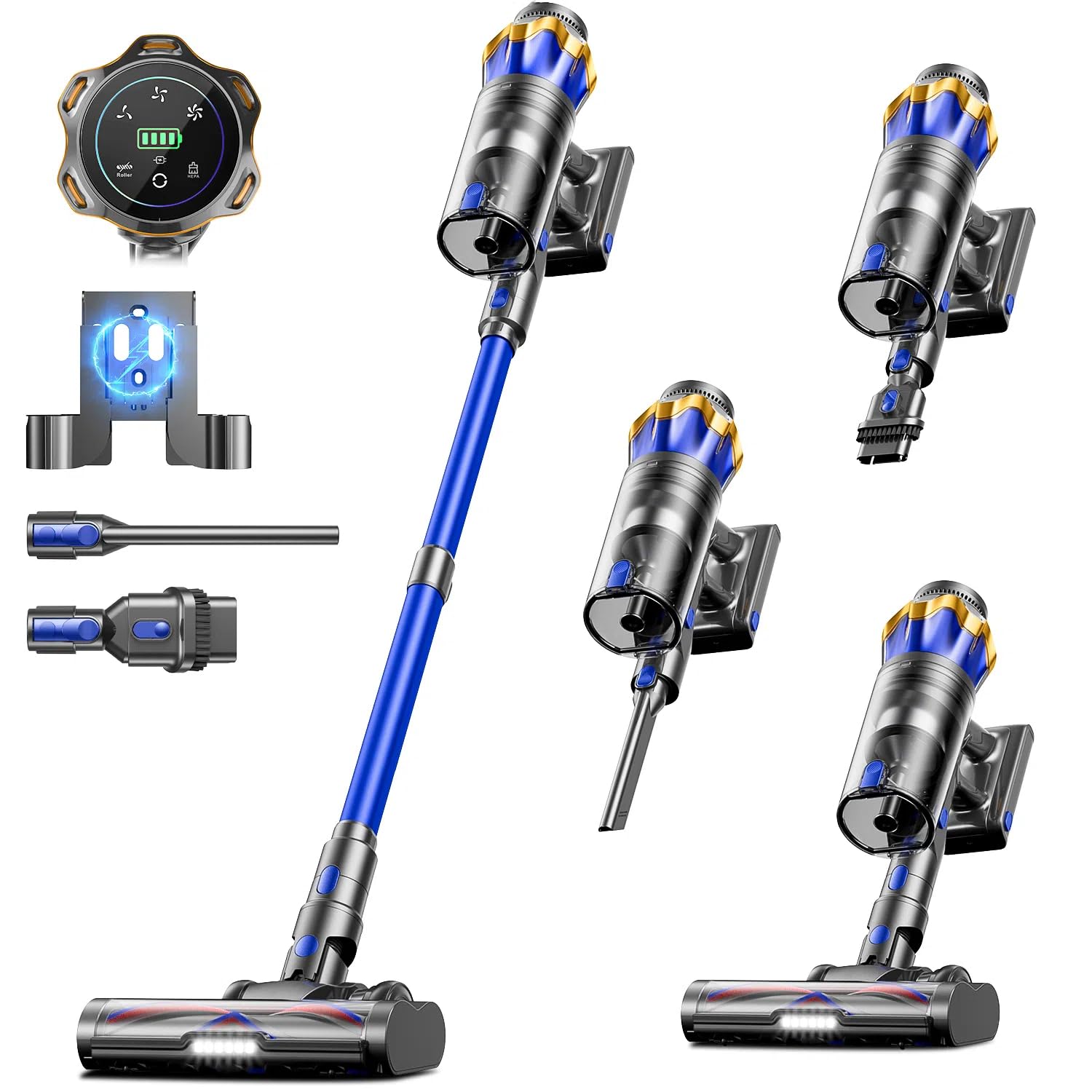  Upgraded 600W 50KPA 70Mins Self-Standing Touch Screen Cordless Vacuum Cleaner - Ideal for Home Pets Carpet Floors
| Ant