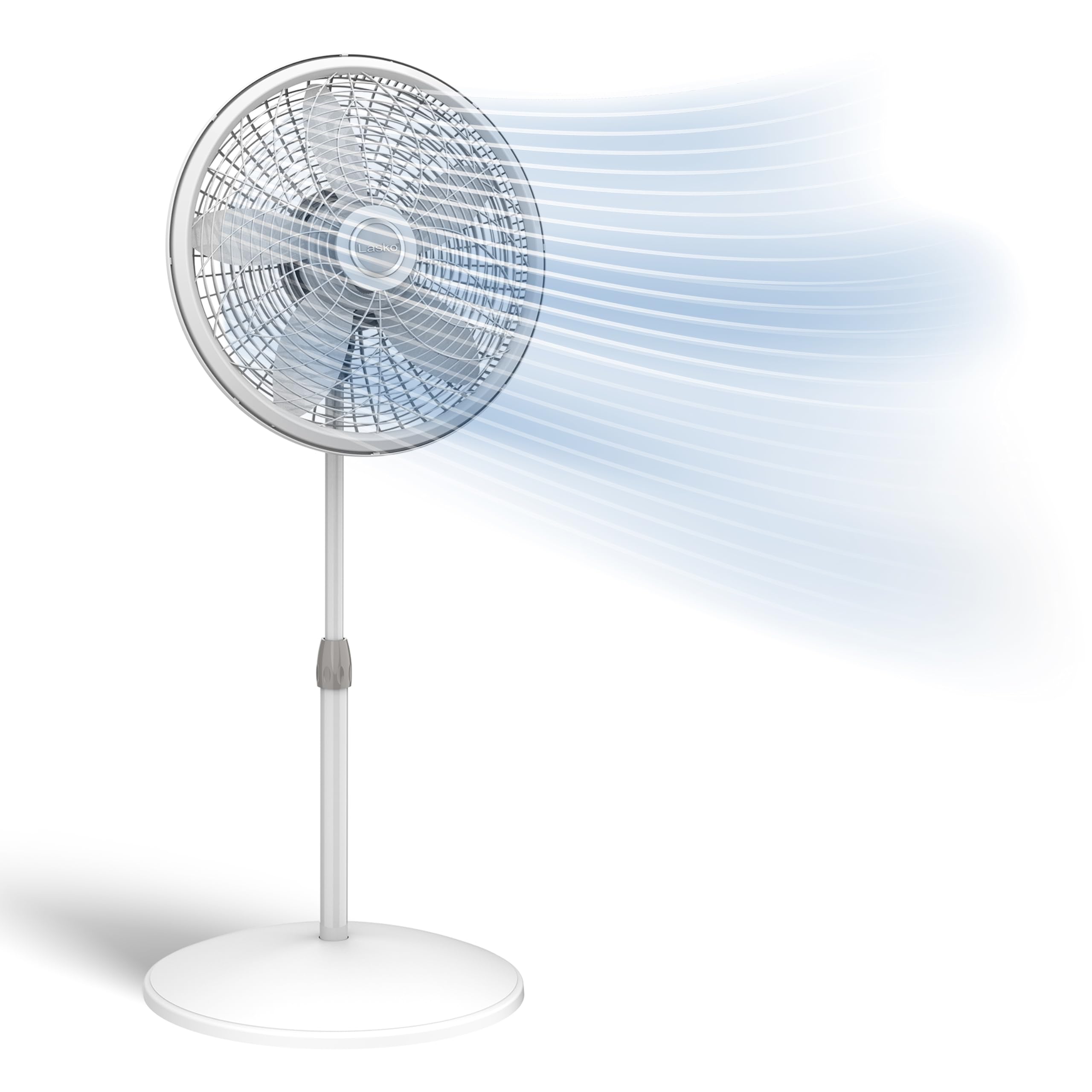  Lasko Oscillating Pedestal Fan - Adjustable Height Cooling Fan, Perfect for Home and Office, 3 Speed Settings, Portable