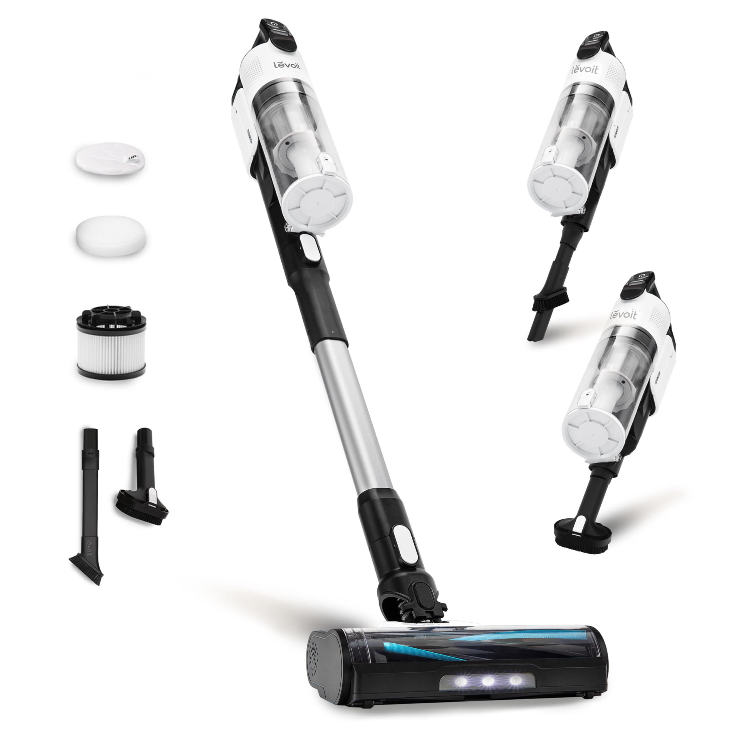 Levoit Cordless Vacuum Cleaner, Lightweight for Easy Use, Up to 50 Minutes Runtime, Powerful Suction Ideal for Pet Hair 